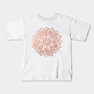 Rose Gold Mandala Kids T-Shirt